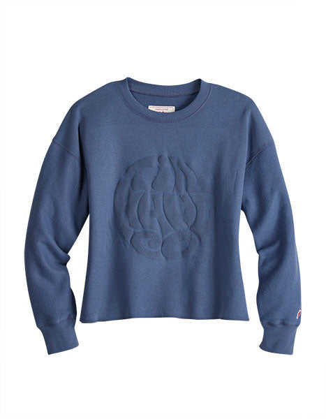 CL10-098-0300-0794BU Ladies Tin Haul Circle Embossed