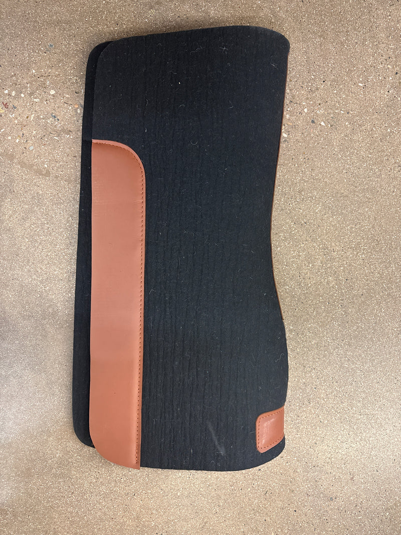 TKSB7520 Black Saddle Pad 1" New Zealand Wool 32x32