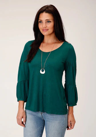 CL11-038-0514-0518-S-Emerald Womens Stetson Rayon Blouse