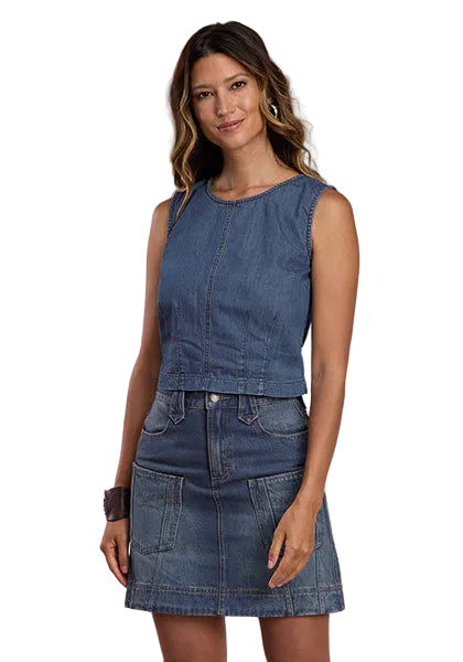 CL11-052-0594-5018 Ladies Stetson Denim Sleeveless Blouse