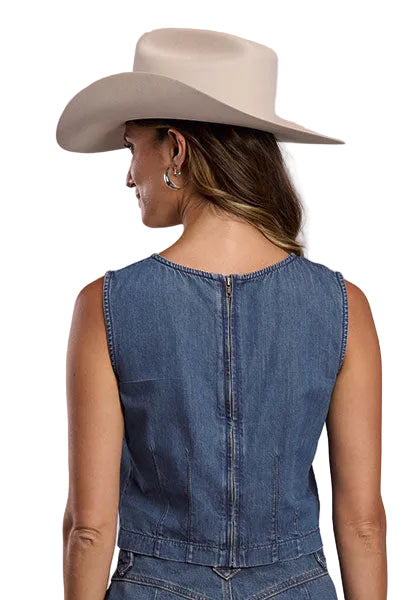 CL11-052-0594-5018 Ladies Stetson Denim Sleeveless Blouse