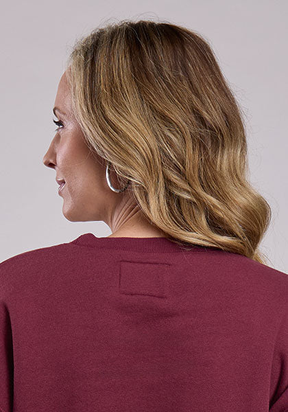 CL11-098-0562-8015-Burgandy Ladies Stetson Crewneck