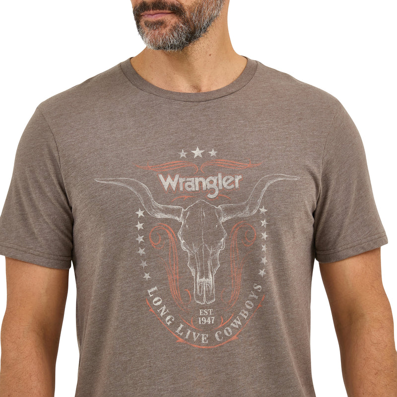 CL112368653 Wrangler Men's Tshirt- Longhorn Steer