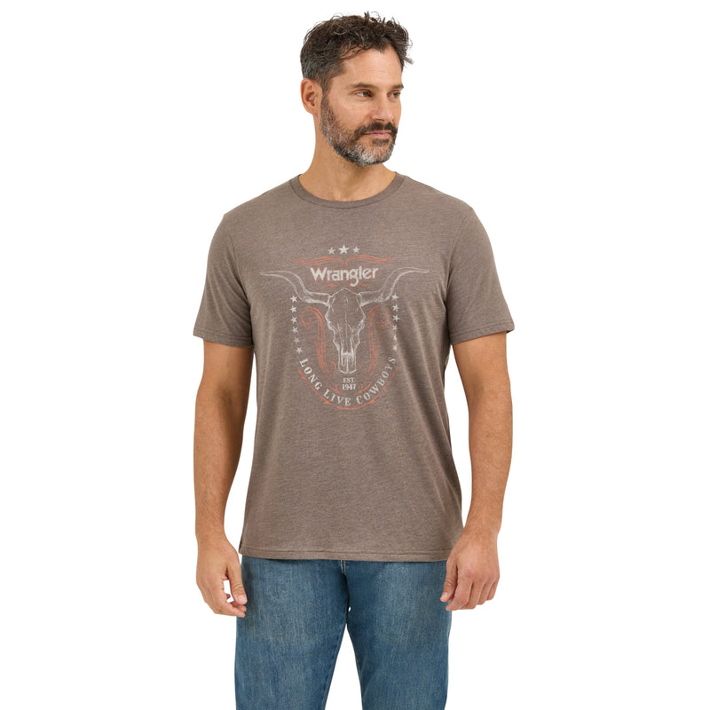 CL112368645 Wrangler Men's Tshirt- Longhorn Steer