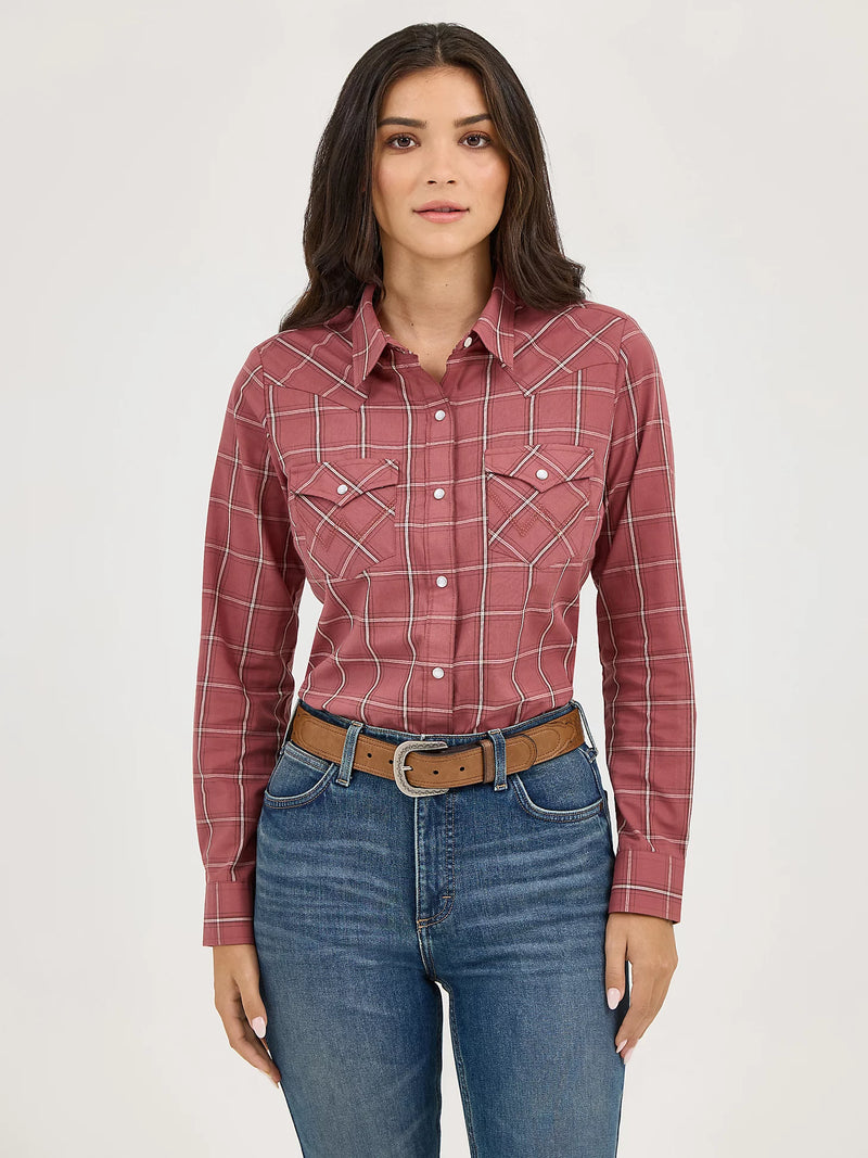 CL112371683 Wrangler Womens L/S - Plaid Retro Snap