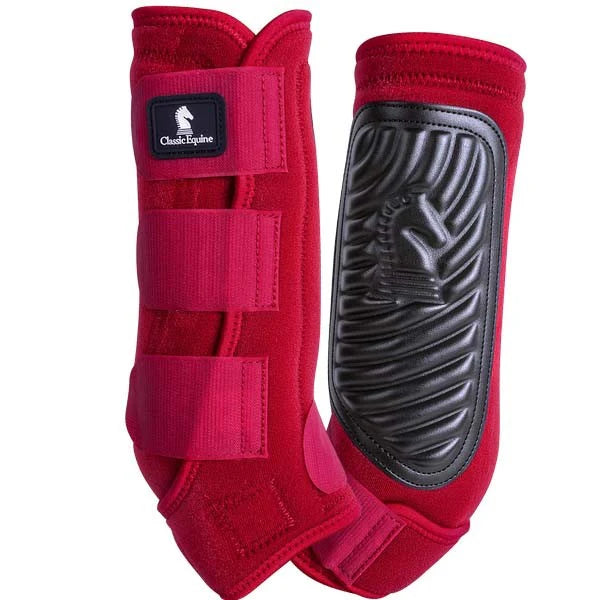 TKCF100-Front M-Crimson Splint Boot Protective Classic Fit w/Extra Inside Proctection
