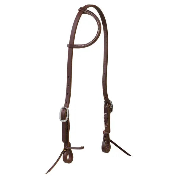 TK10-0508 Headstall Sliding Ear 5/8" SS Canyon Rose Work Tack