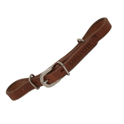 TKWSG091-Dark Flat Leather Plain Curb Strap