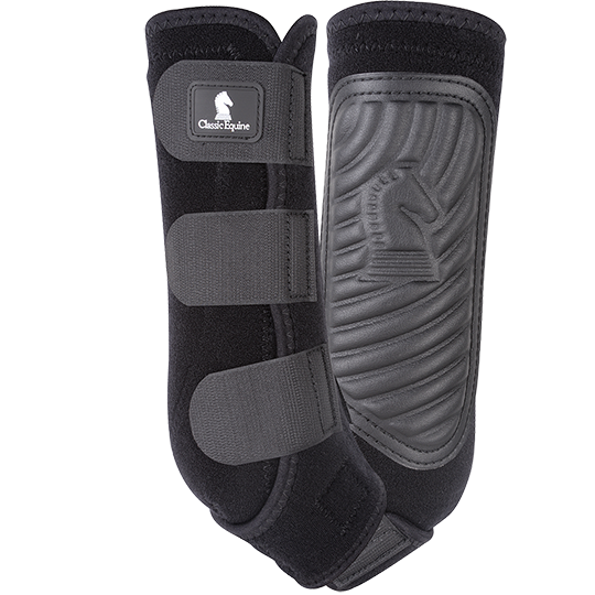 TKCF100-Front M-Black Splint Boot Protective Classic Fit w/Extra Inside Proctection