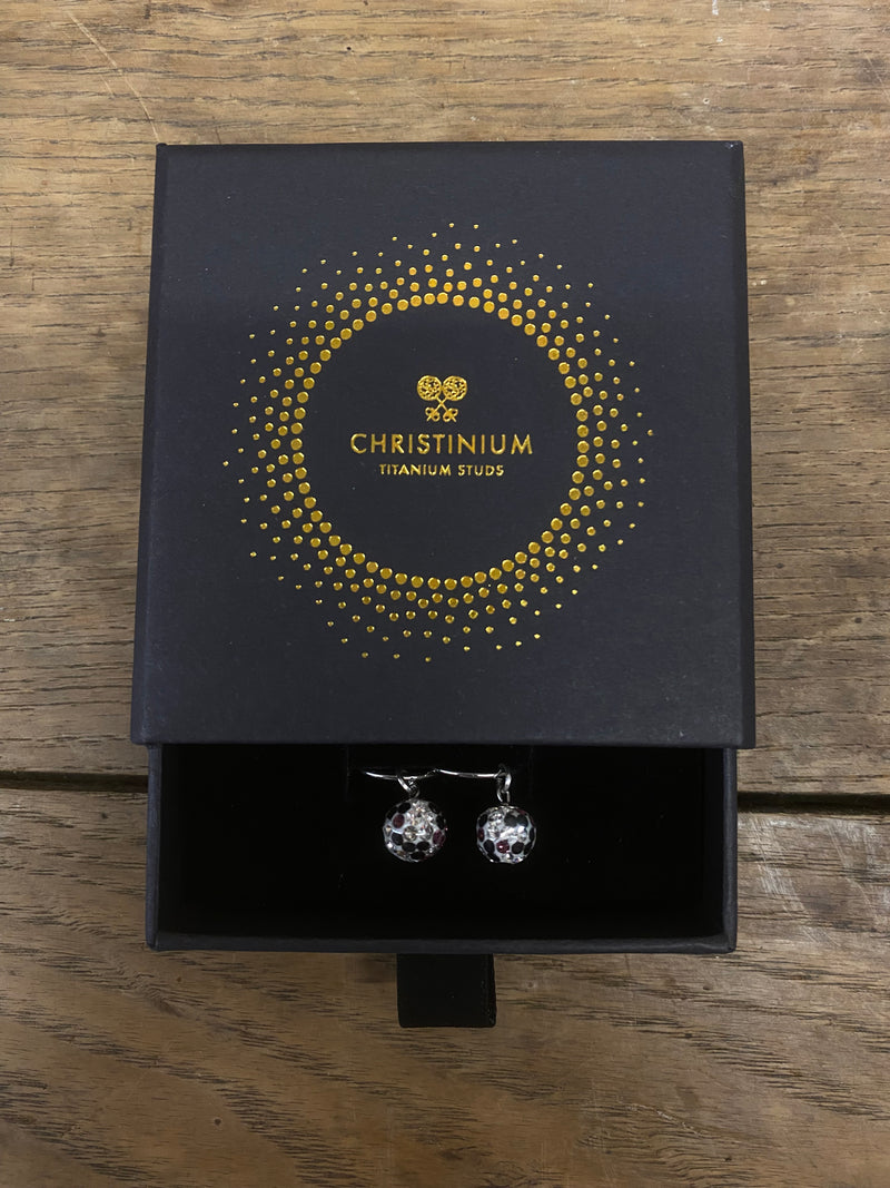 BGEAR-HOOP-- Titanium Hoop Sparkle Ball Earring