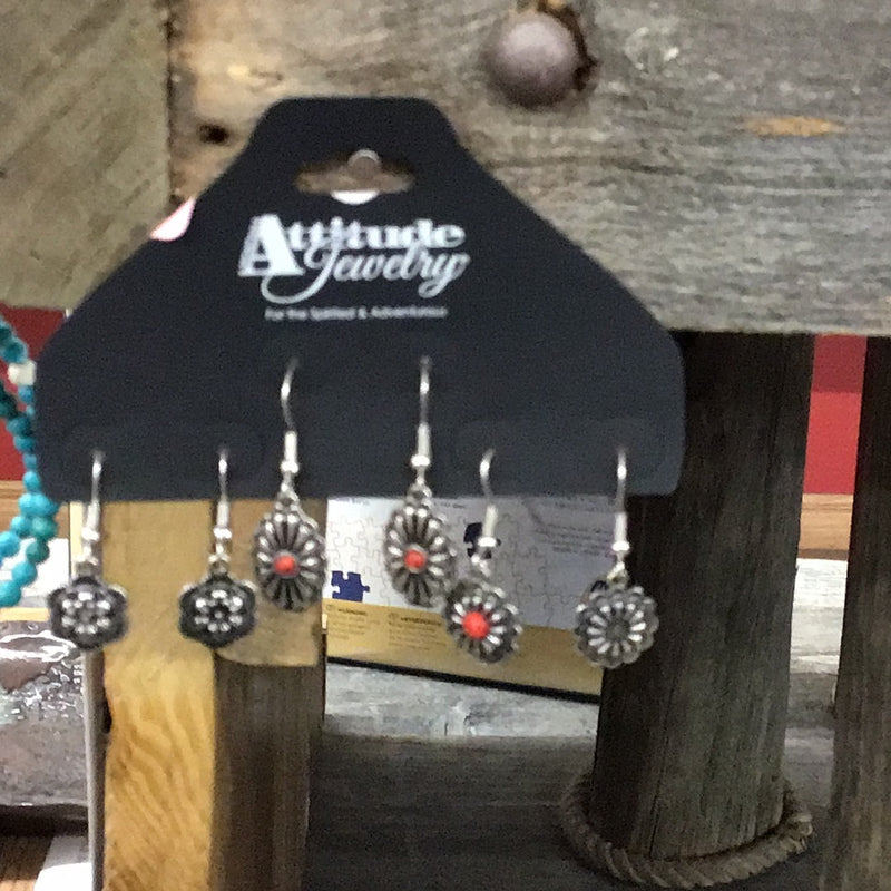 BGAER4674 Earrings- 3 pc Set Western Blossoms