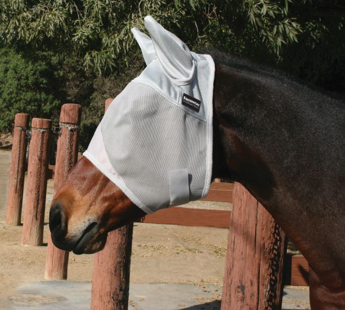 TKEQFME-100-SML/COB-Gry Fly Mask Equisential by Professional's Choice w/Ears