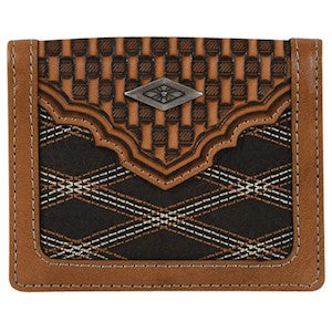 HG22054825W5 Justin FP Slim Card Wallet Crisscross Stitch