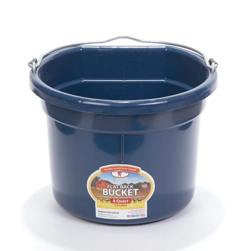 AC115-4-Navy Bucket Flat Back 8qt P8FB