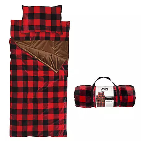 BGJP956 Red Plaid Lumberjack Slumberbag