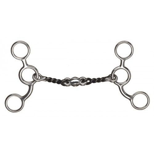 TK255446 Bit Gag Twisted Dog Bone SS Jr Cow Horse