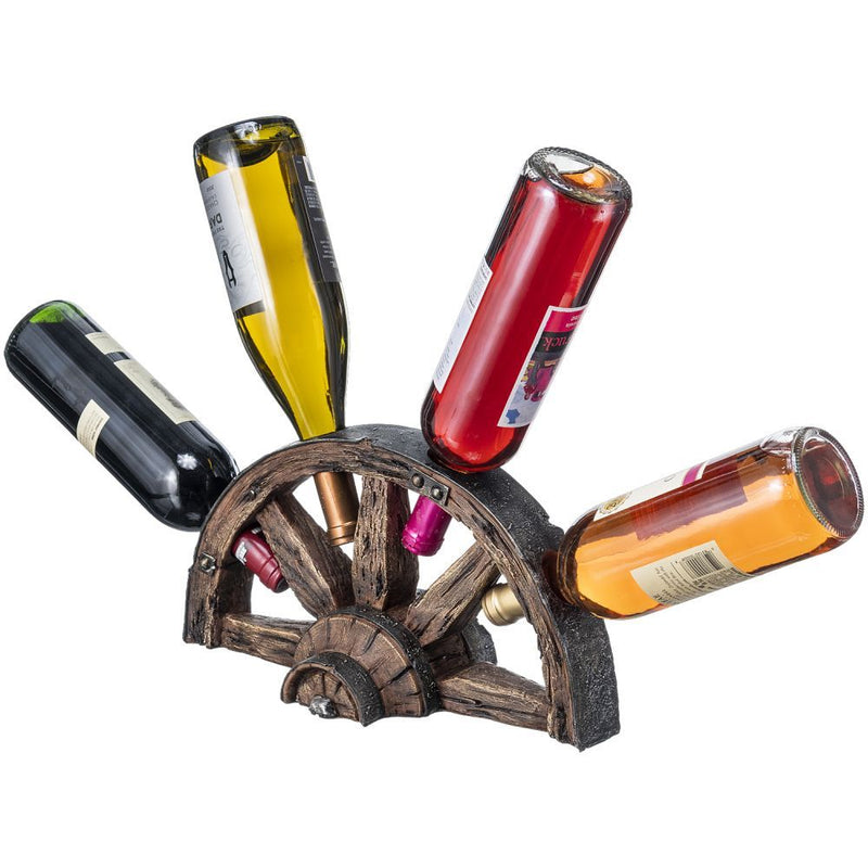 BG87-1468 Wagon Wheel Wine Bottle Holder