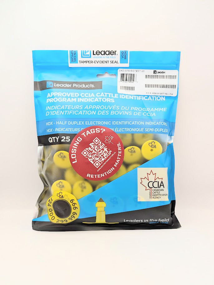 CCIA11 CCIA Leader Tags 25/pkg