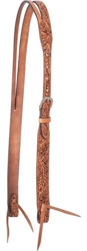 TKSA-HIAL Split Ear Headstall w/ Antique Leaf