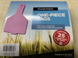 ACCALF1--Pink LEADER 1 Piece Calf Tag