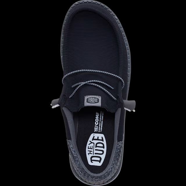 CL45146-0PM Hey Dude Men's- Wally Funk- Black/Smoke Grey