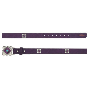 BG2421660258- Belt Catchfly Girls Purple w/ Conchos