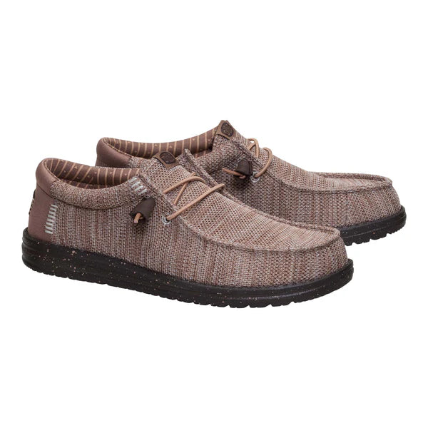 CL41898-0PQ Hey Dude Men's- Wally Stretch- Deep Taupe/Mole Brown