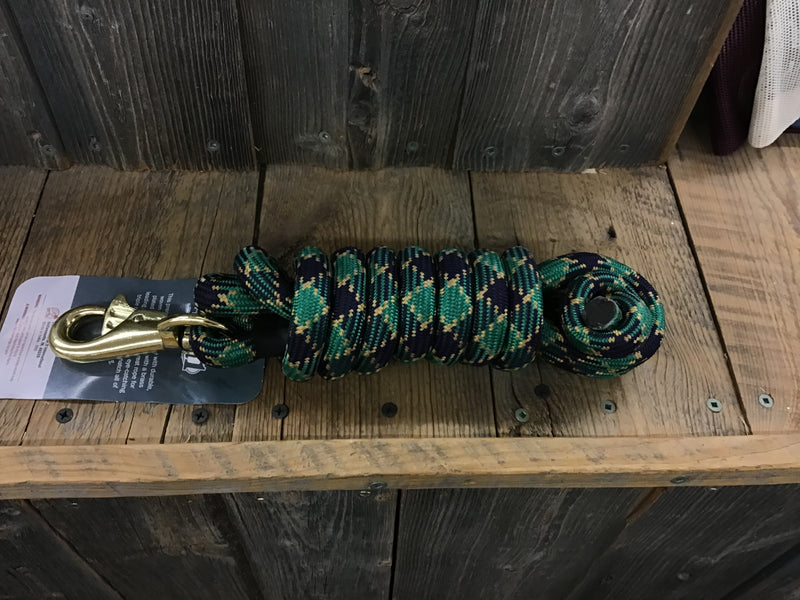 TK1050-Gn/Nv/Tn Lead Rope 8.5' Trigger Bull Snap