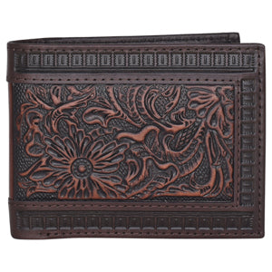 BG23205138W11 Justin Bifold Wallet Leather w/ Tooling