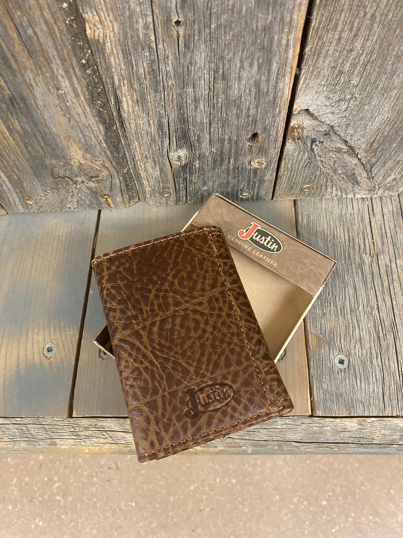 BG2512393226 Trifold Wallet Tan Textured Leather