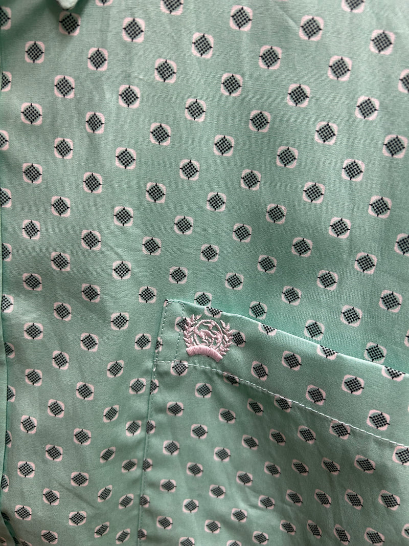 CLMTW1106117- Men's Cinch L/S Button up- Turquoise Geo Print