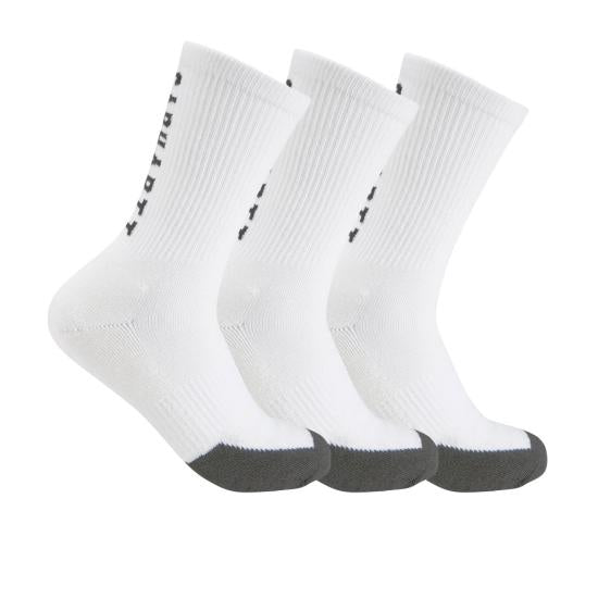 CLSS9933M-M-White Socks Mens- Short Midweight Crew