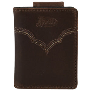 BG21990565W4 Justin Card Wallet Stitched Yoke
