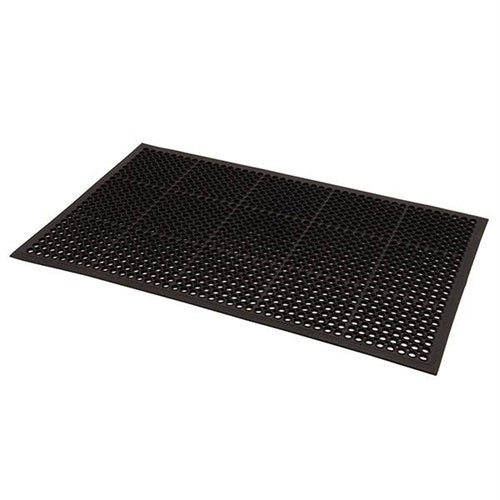AC69901-03-00 3' x 5' Rubber Mat W/holes Black