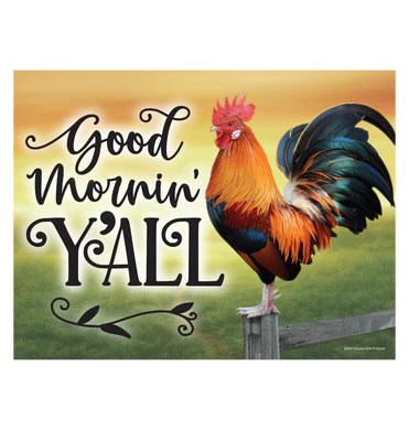 BGM70582 Cutting Board Good Morning Rooster