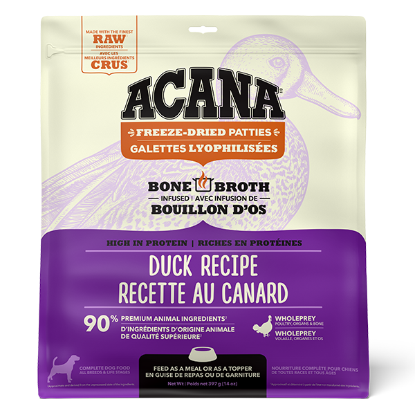 FSD649-71563 ACANA Dog Freeze Dried- Duck 397g