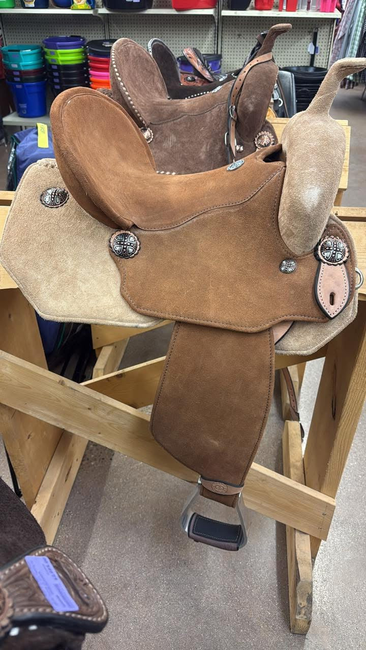 TK50055 Barrel Saddle Super Lite 14" Two Tone Plain