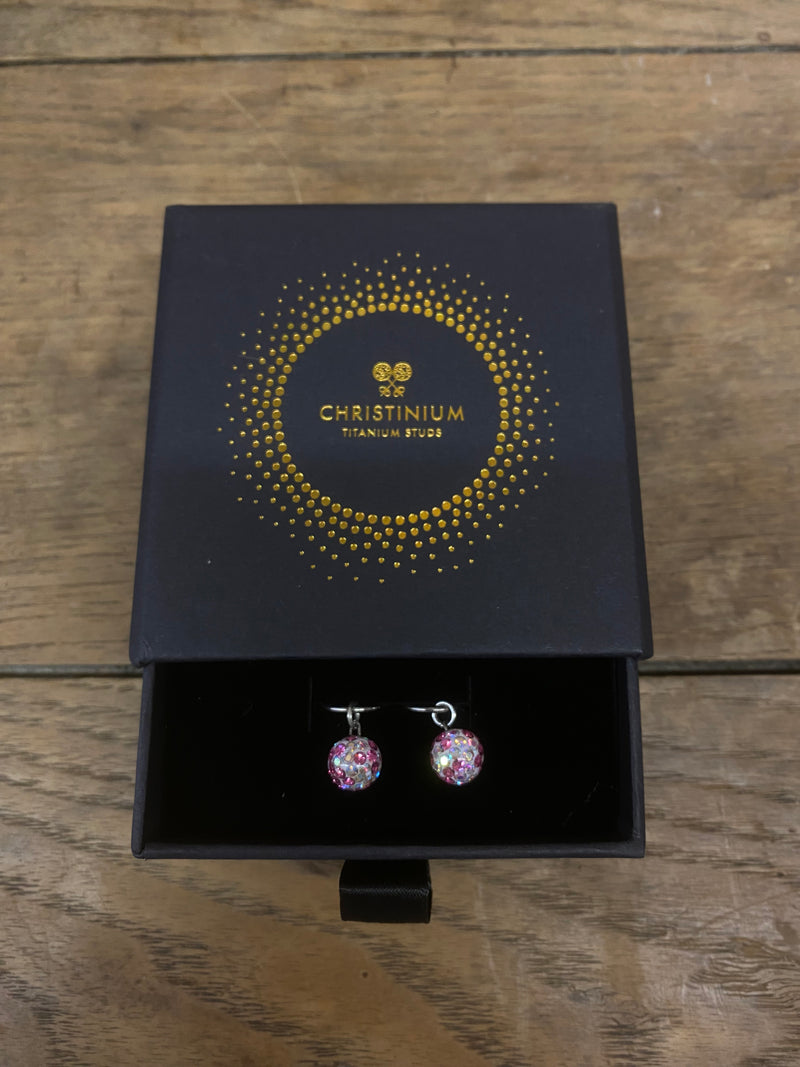 BGEAR-HOOP-- Titanium Hoop Sparkle Ball Earring