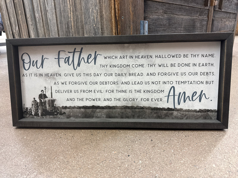 BGFF1282 Framed Picture "Lord's Prayer" 24"x10"x1.5"