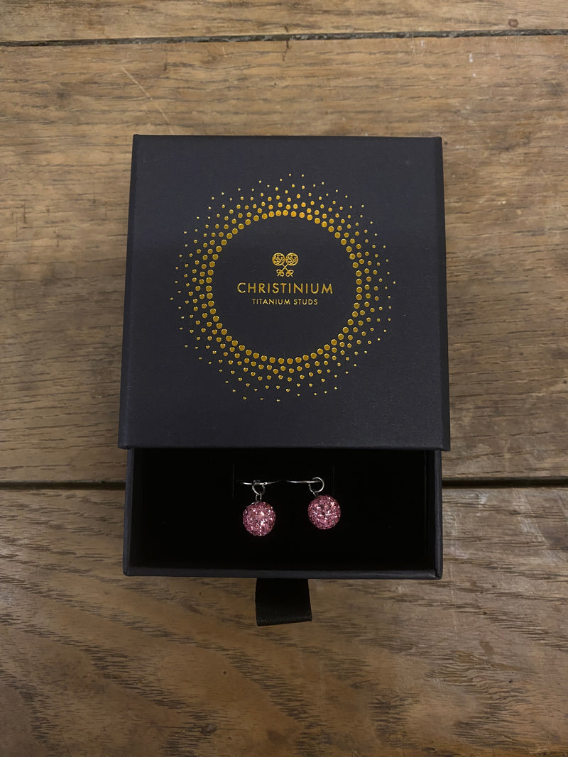 BGEAR-HOOP-- Titanium Hoop Sparkle Ball Earring