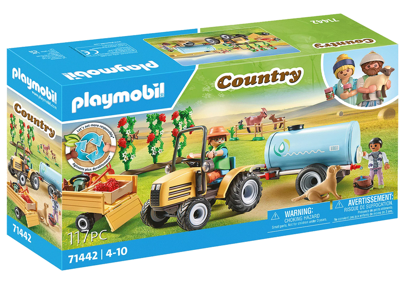 BG660-3626 Playmobil Country Tractor w/ Trailer and Water Tank