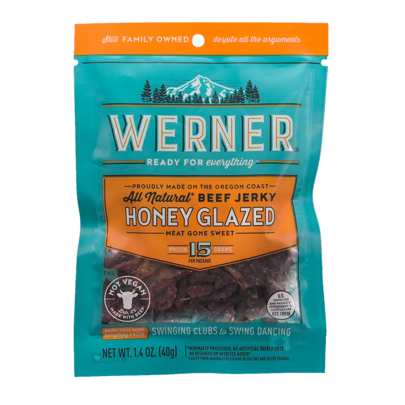 BGWE79081 Werner Honey Glazed Beef Jerky 68g
