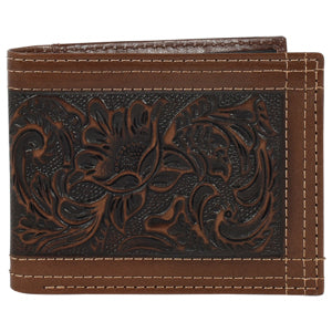 BG24152138W4 Justin Bifold Wallet Tooled w/ Triple Stitched