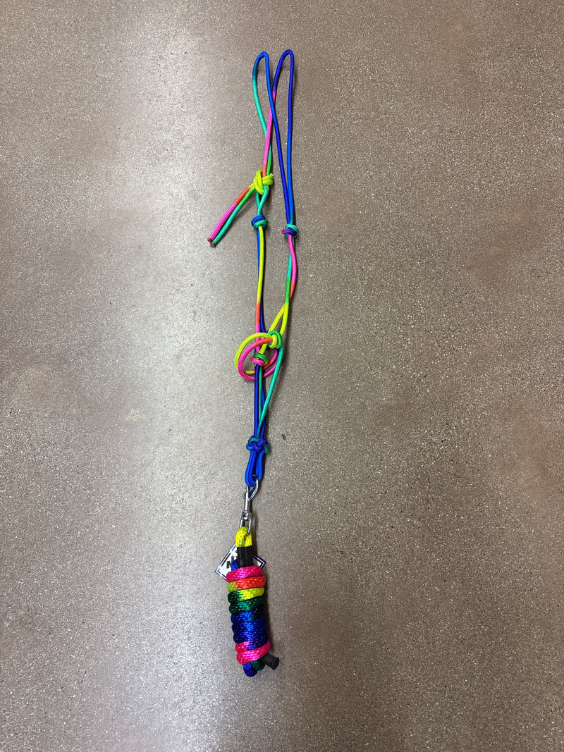 TKRH3362-RNB-50 Halter Rainbow Rope w/ 6ft Lead