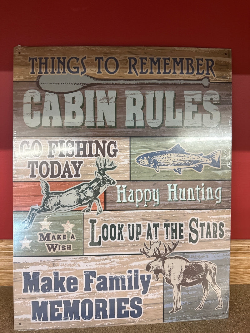 BGMETALSIGN--Cabin Metal Sign