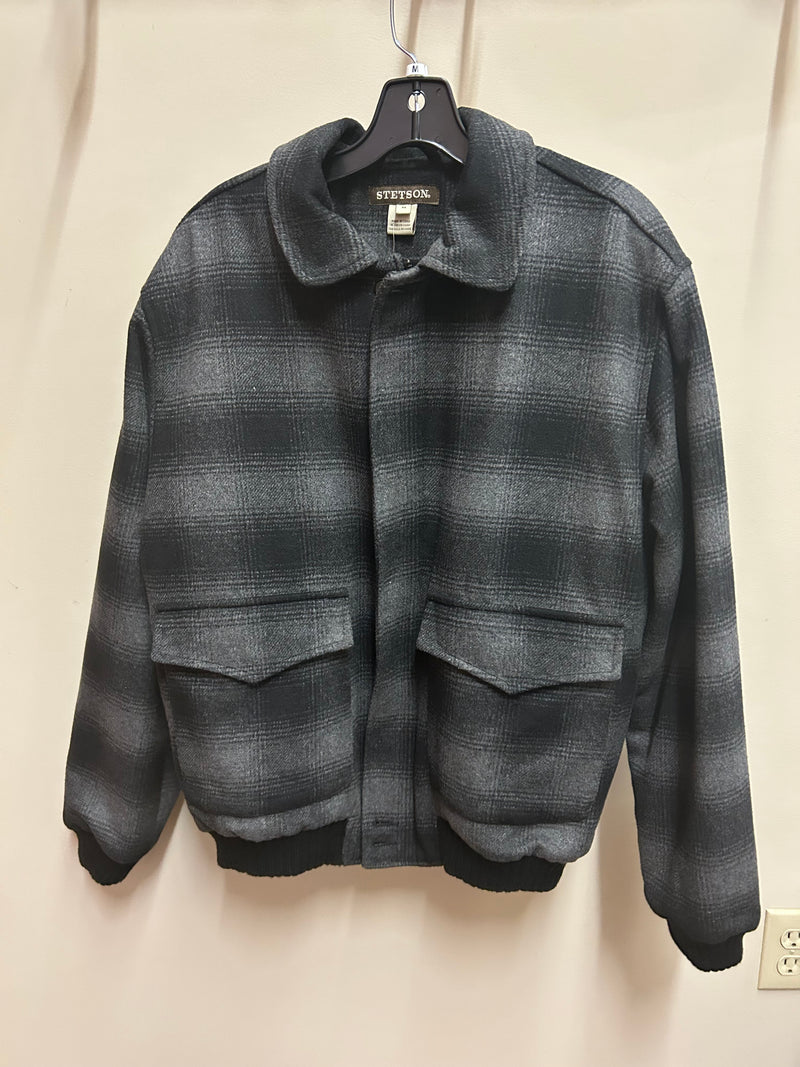 CL6144 Jacket Mens Stetson Wool Plaid- Medium