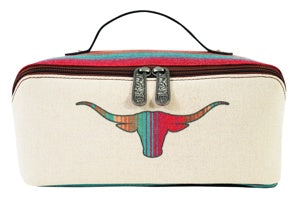 BG2521499475 Justin Ladies Cosmetic Case Striped Longhorn