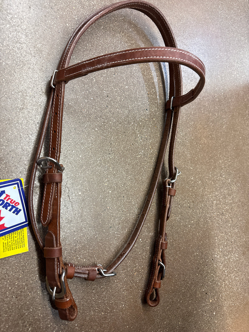 TKWB2702 Headstall Straight Browband w/ Buckles & Keepers