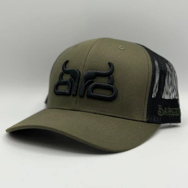 CLCAP3--For/Blk Baredown Cap Trucker Style