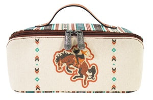 BG2521499474 Justin Ladies Cosmetic Case Bronco w/ Cowgirl